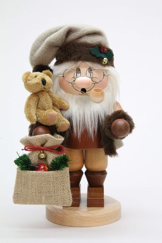 Ulbricht Räuchermann Wichtel Weihnachtsmann mit Teddy