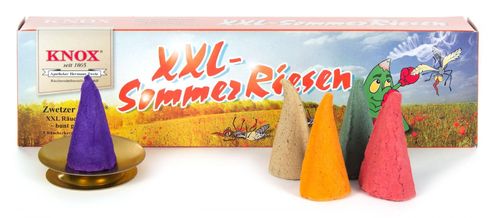 KNOX Räucherkerzen XXL-Sommerriesen (5), inkl. Glimmschale