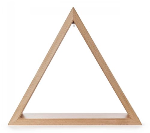 Beleuchtetes Dreieck natur 35cm